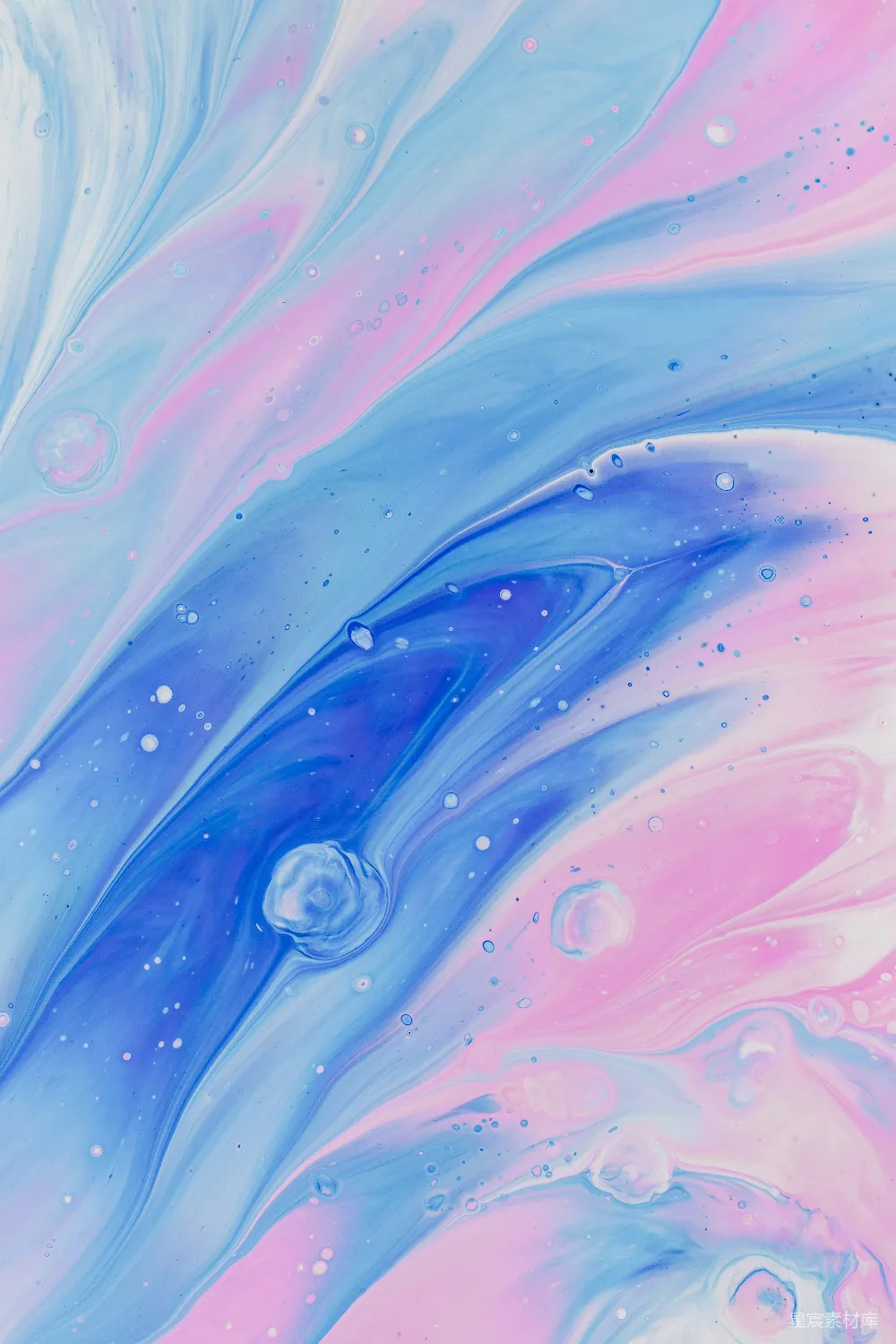 高清摄影 壁纸 蓝色和粉色抽象画