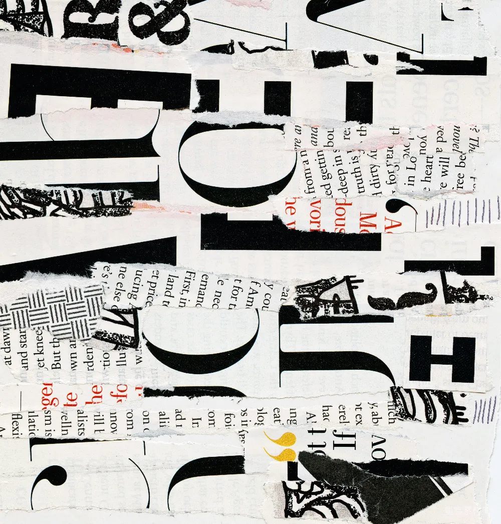 高清摄影  一个由黑白字母和数字组成的拼贴画