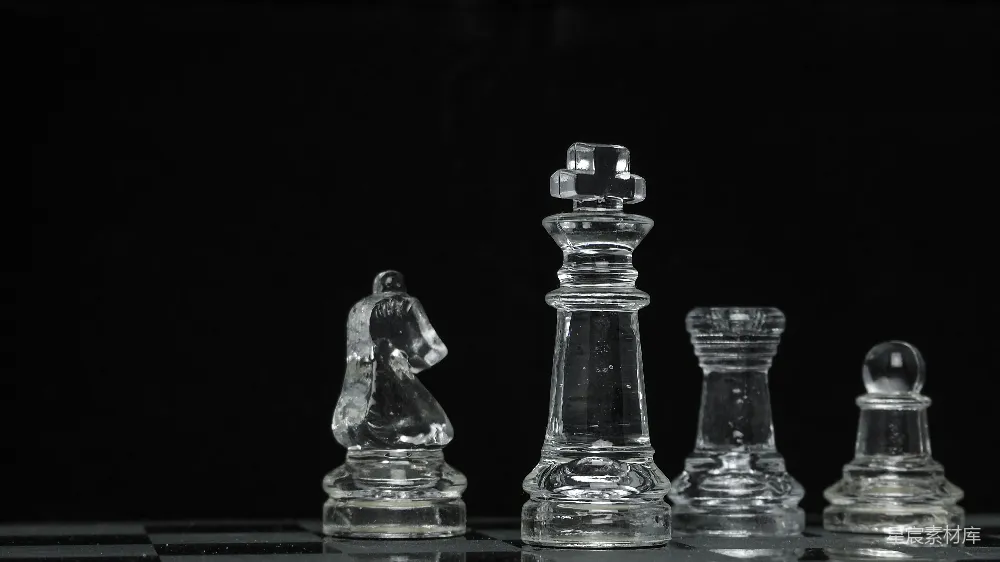 高清摄影 玻璃 棋盘 策略 玻璃棋子的棋盘