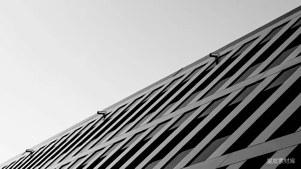 高清摄影  黑白条纹建筑