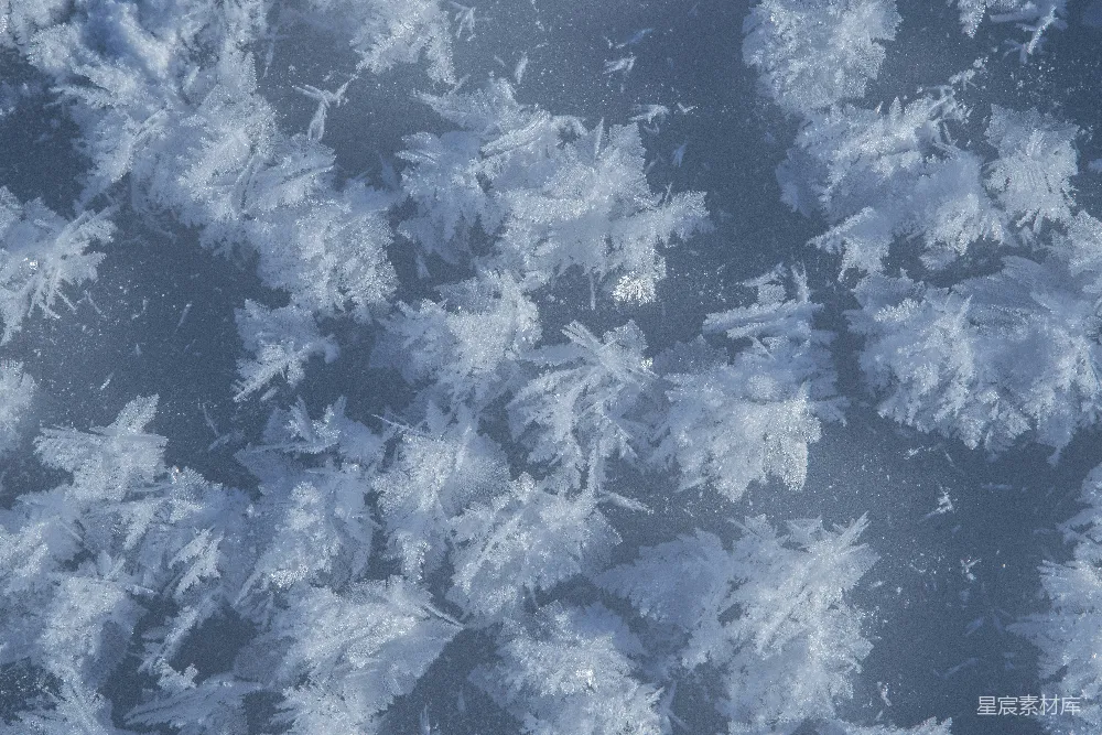 高清摄影  空中雪花的俯视图