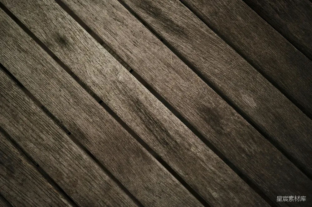 高清摄影  一张黑色背景下的木质地板特写照片