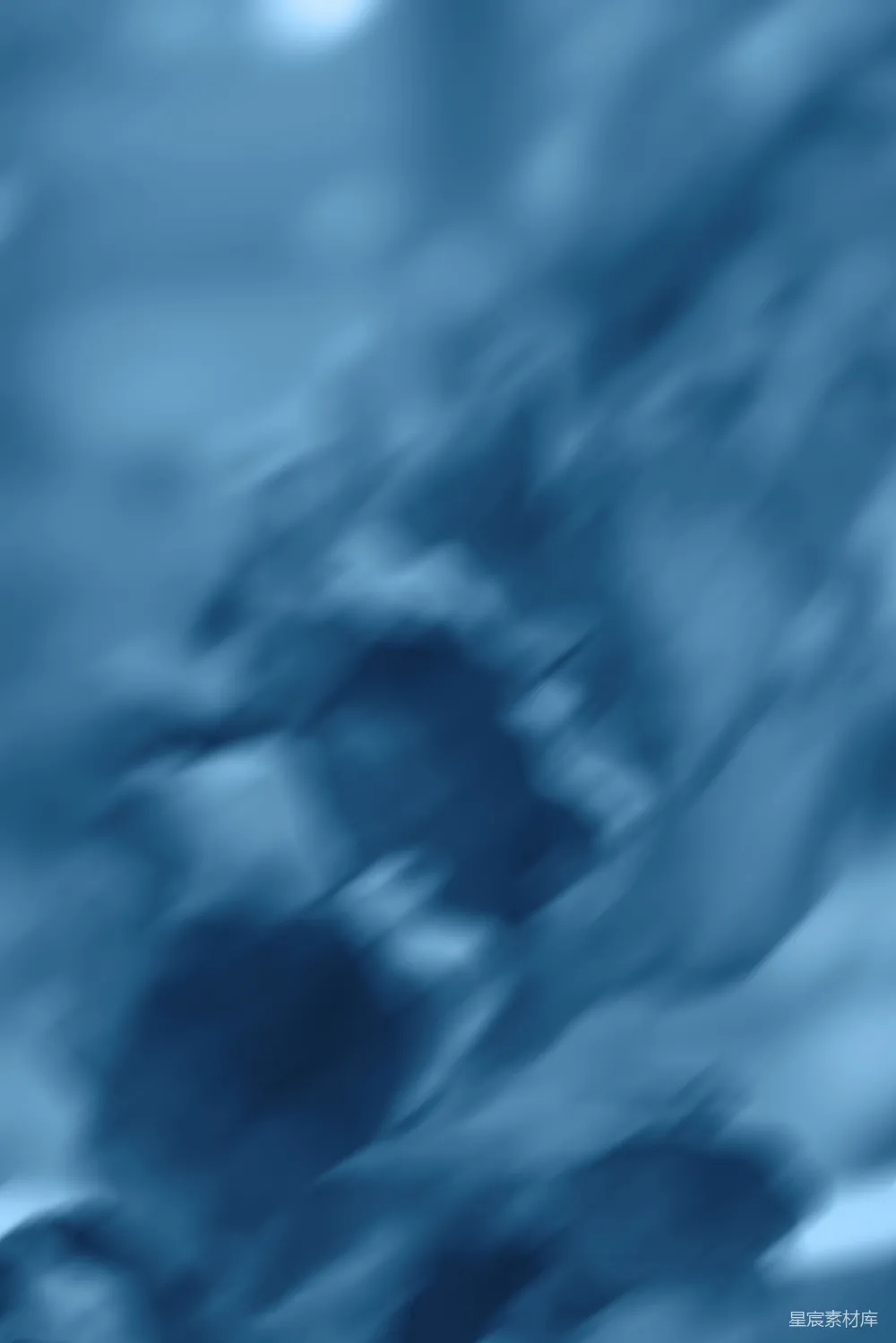 蓝白抽象绘画