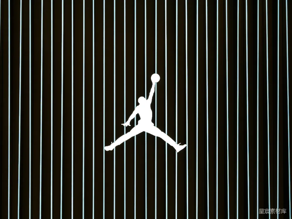 黑底白Air Jordan标识