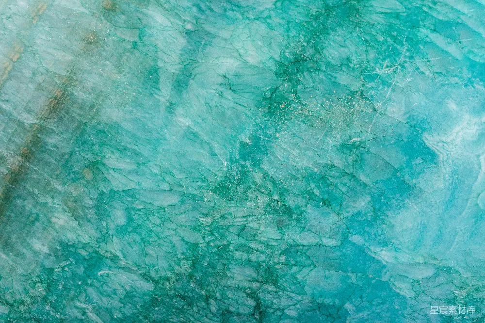 高清摄影  一幅蓝绿相间的画作的特写
