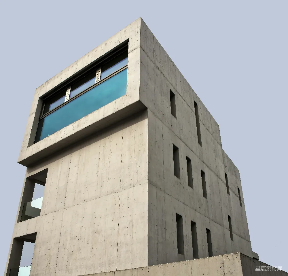 高清摄影  灰色建筑的建筑摄影