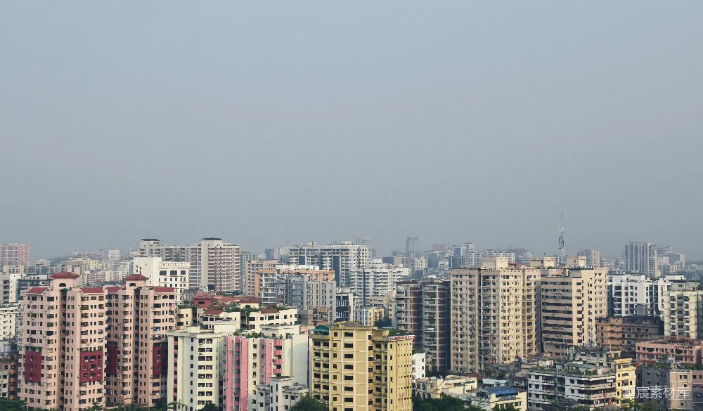 高清摄影  一座城市高大建筑物的景象