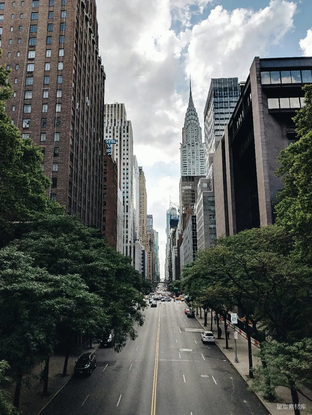 高清摄影  纽约市帝国大厦附近的街道鸟瞰图