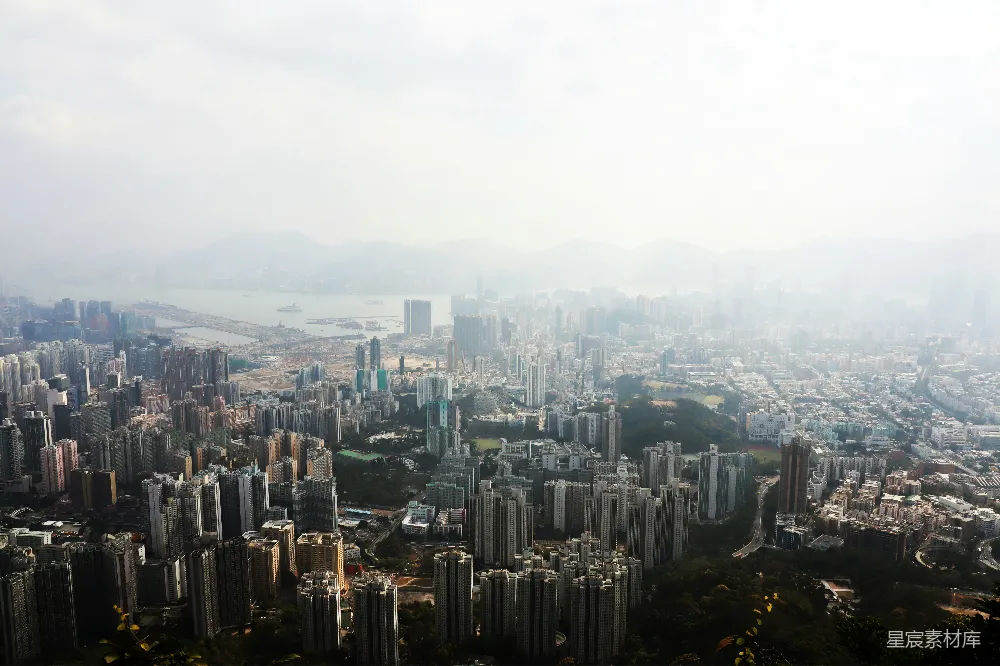 高清摄影  白天的城市建筑俯瞰图