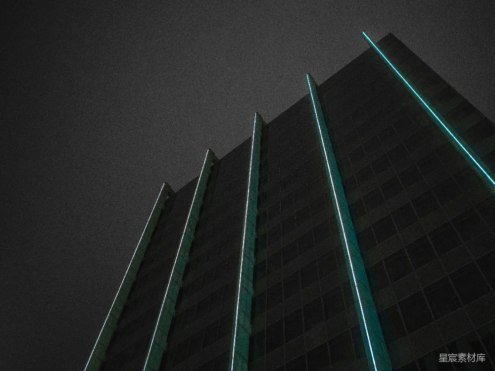 高清摄影  灰色的混凝土建筑在灰色的天空下