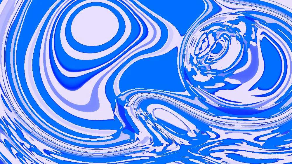 抽象的蓝色与白色旋涡图案填充了画框。