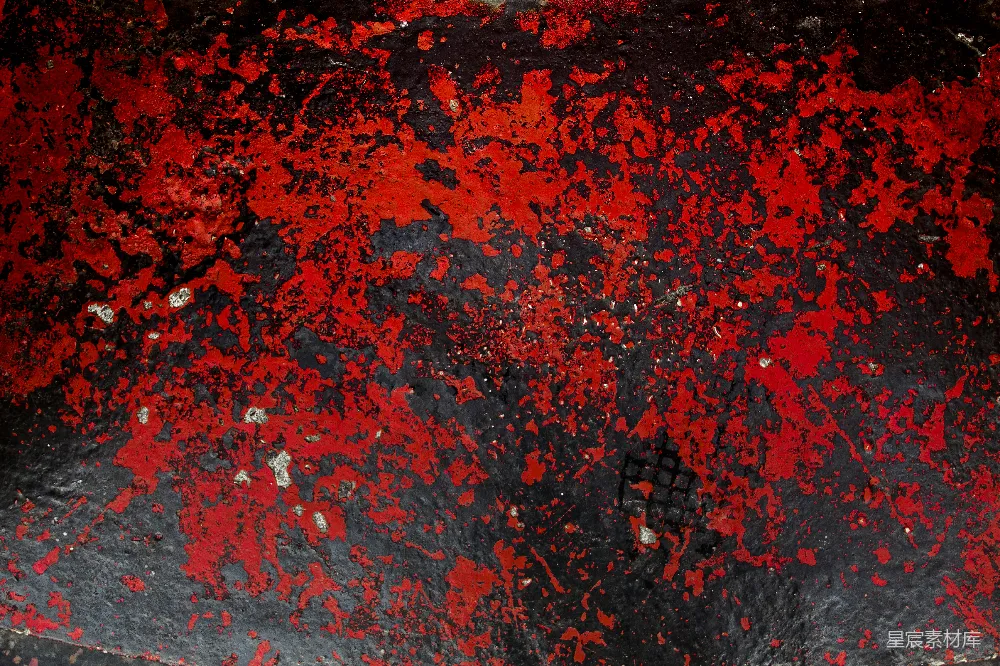 高清摄影  一张红色和黑色物体的特写照片