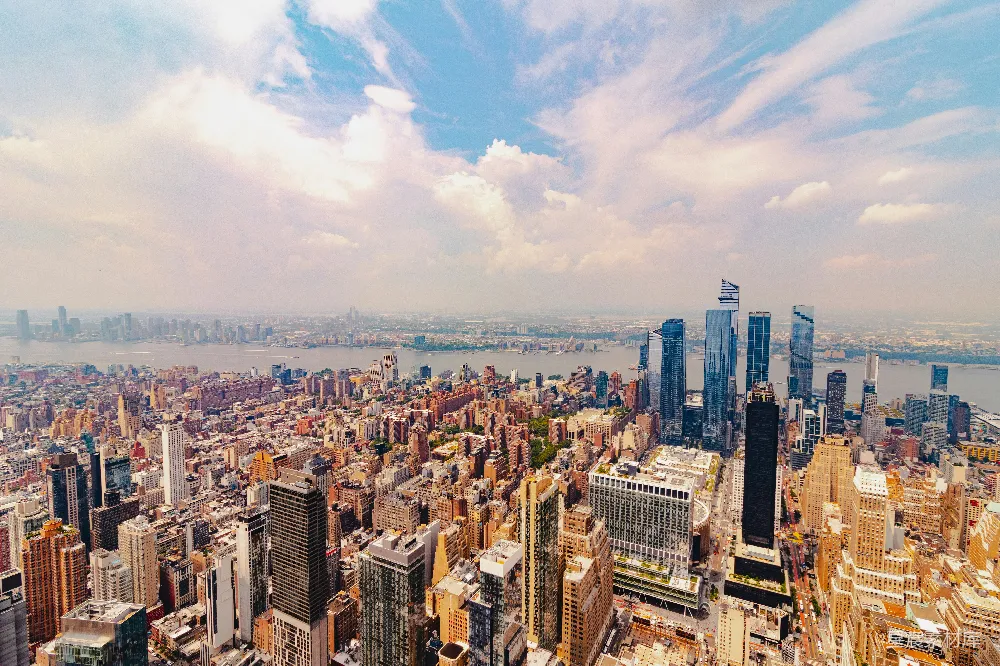 高清摄影  一座城市的全景，高楼林立。