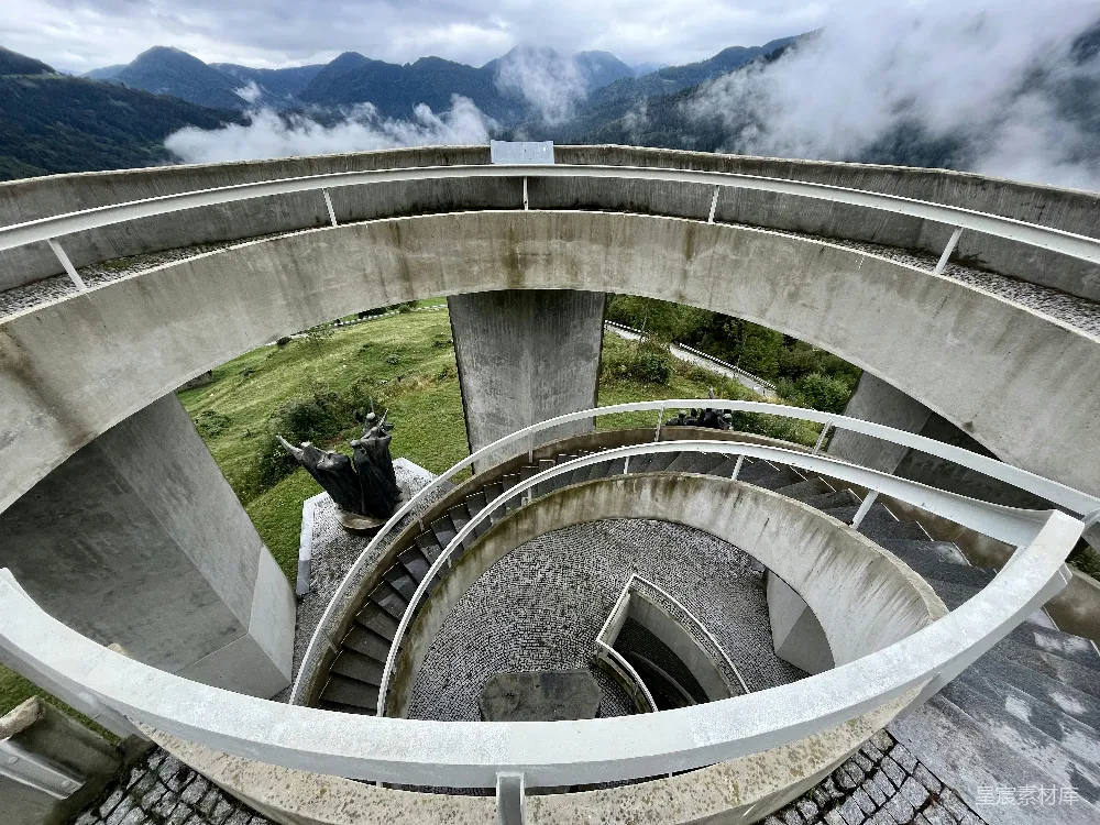 高清摄影 旅行 从塔顶俯瞰的视角