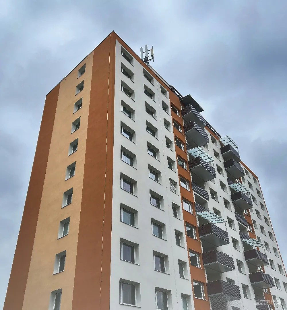 高清摄影  一座带阳台的高层建筑