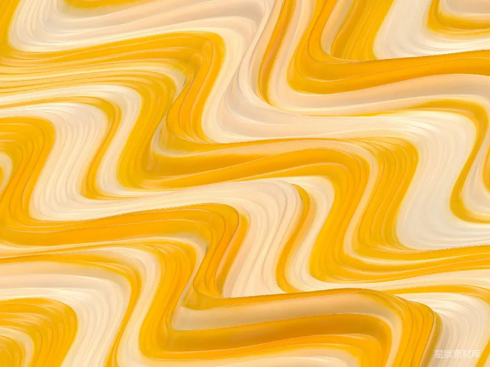 一张带有波浪线条的黄白抽象背景