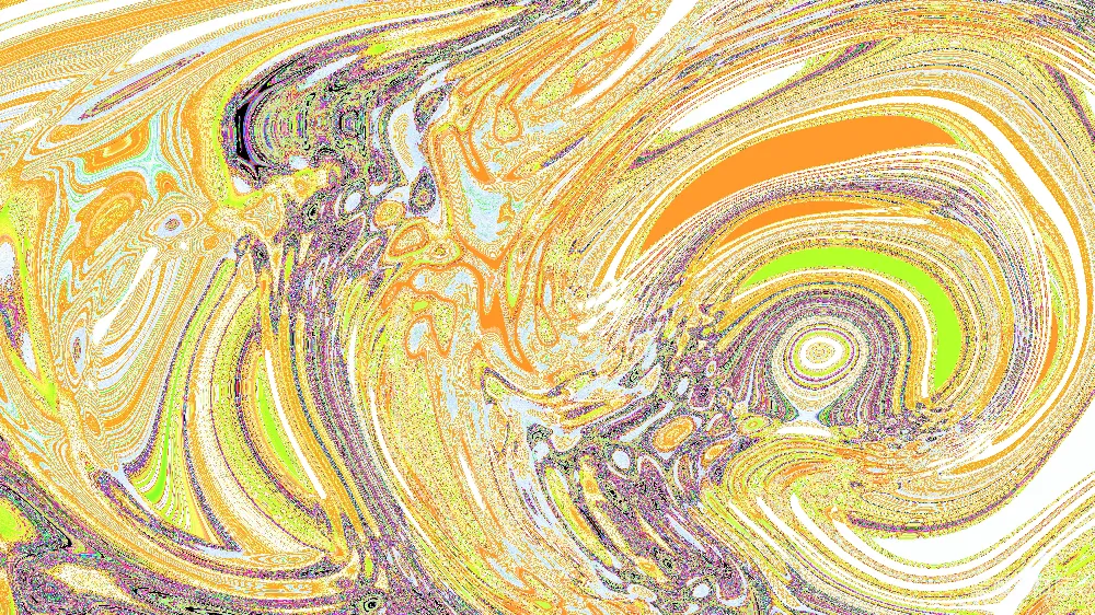 抽象艺术中 swirl 的流动与明亮色彩的交织。