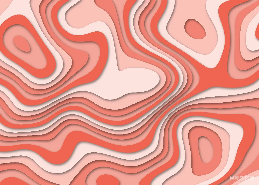 高清摄影  抽象的粉白背景，带有波浪线。