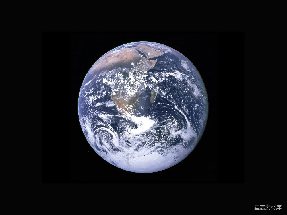 高清摄影  非洲大陆上空飘着云的地球