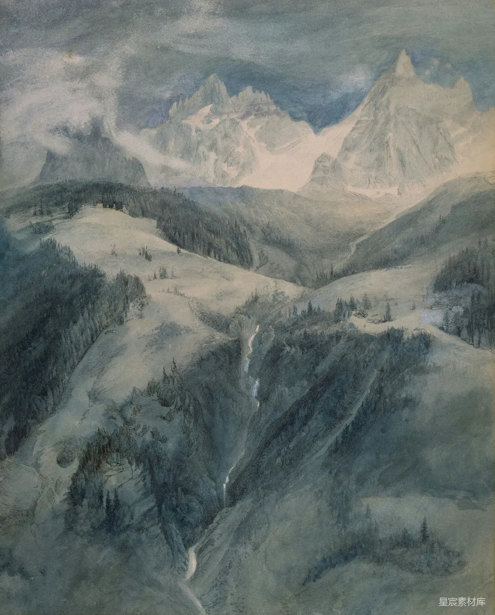 冰山的画