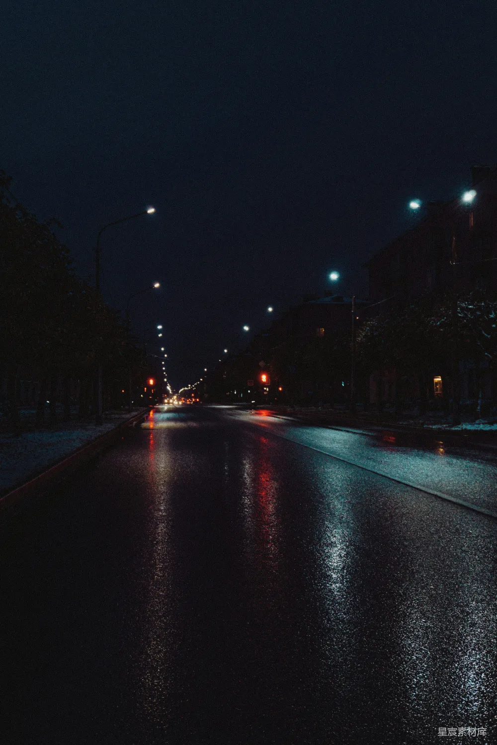 高清摄影  夜间道路上的汽车