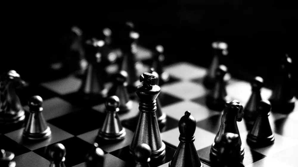 高清摄影  一张黑白相间的棋盘照片