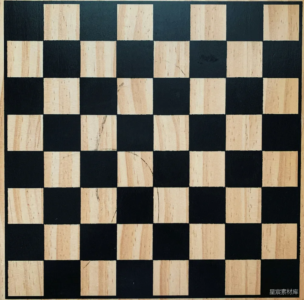 高清摄影 实验性 壁纸 一个黑白格子棋盘，带有木框。