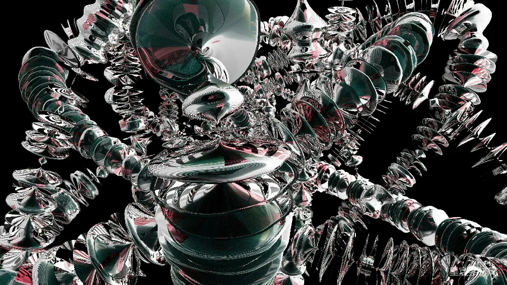 高清摄影  一组物体的计算机生成图像