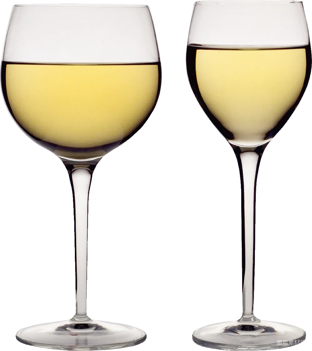 元素素材 元素 两个盛有白葡萄酒的高脚杯