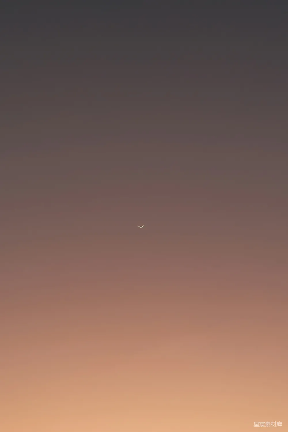 空中飞行的飞机，月亮在远方。