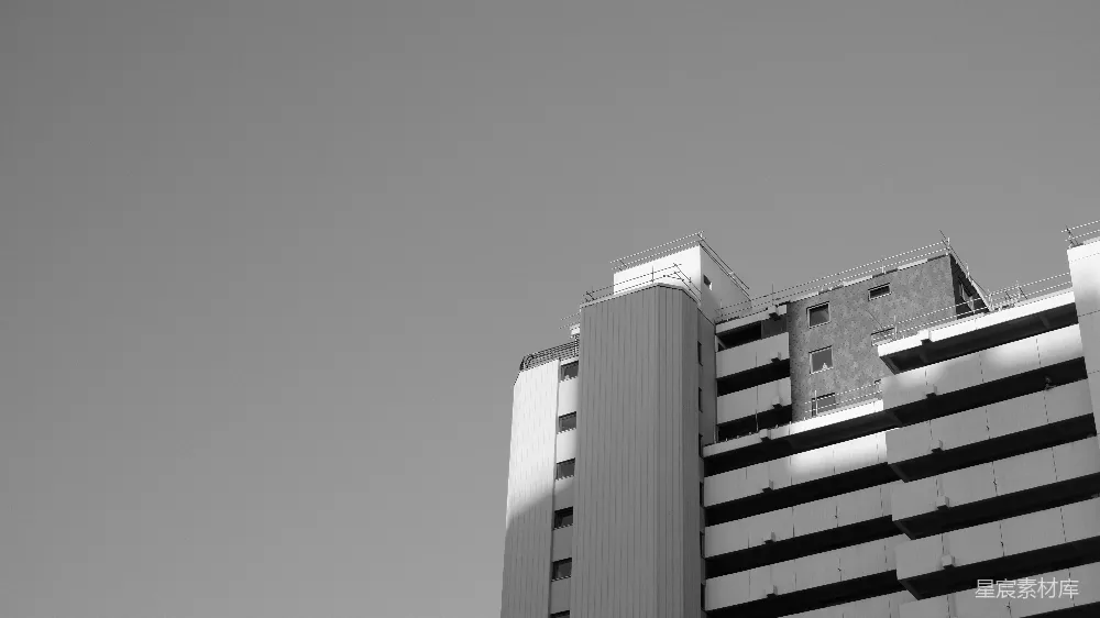 高清摄影  黑白照片中的高层建筑