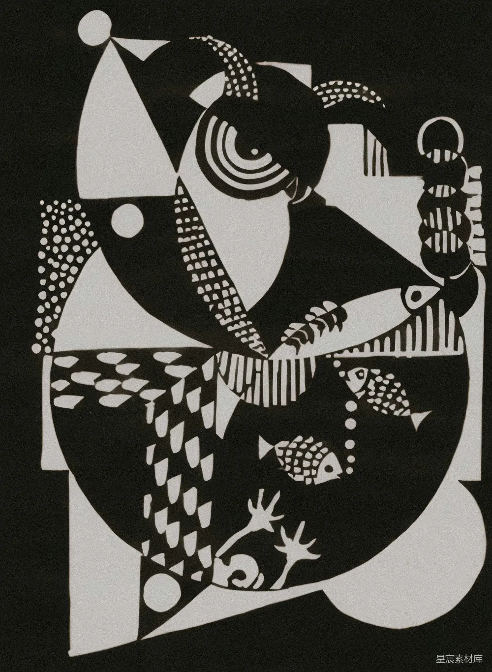 高清摄影  一幅黑白画，描绘一个人。