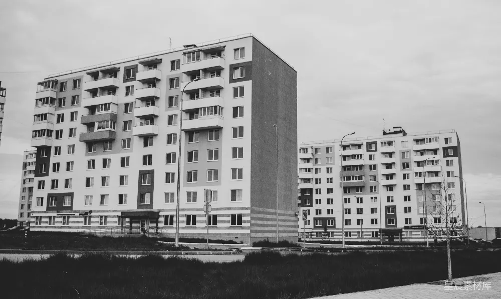 高清摄影  混凝土建筑的灰度照片