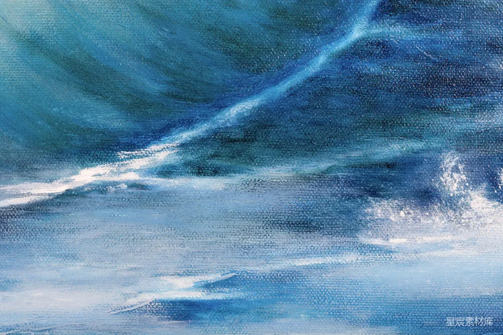 海洋中一幅巨大的波浪画作