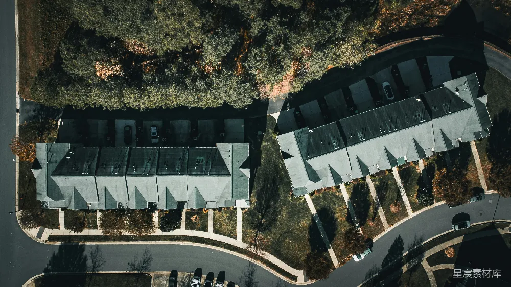 高清摄影 壁纸 一座有大庭院的建筑