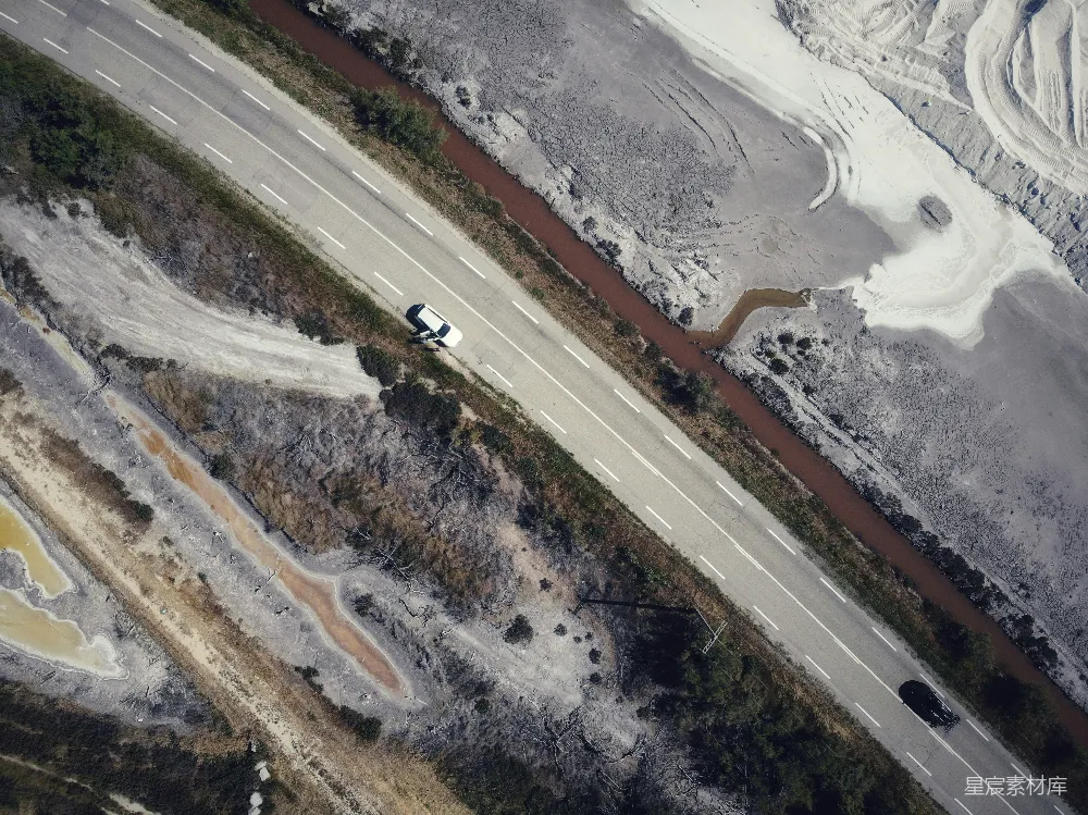 高清摄影 壁纸 白天的空中道路俯瞰图