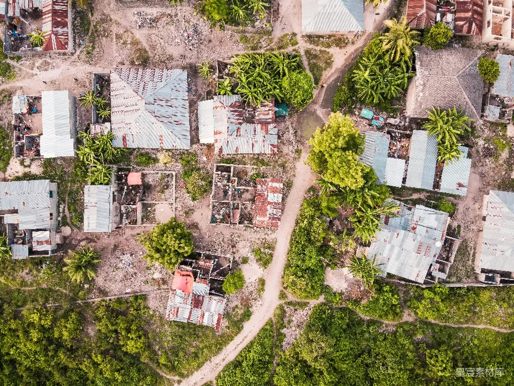 高清摄影 自然 白天的城市建筑俯瞰图