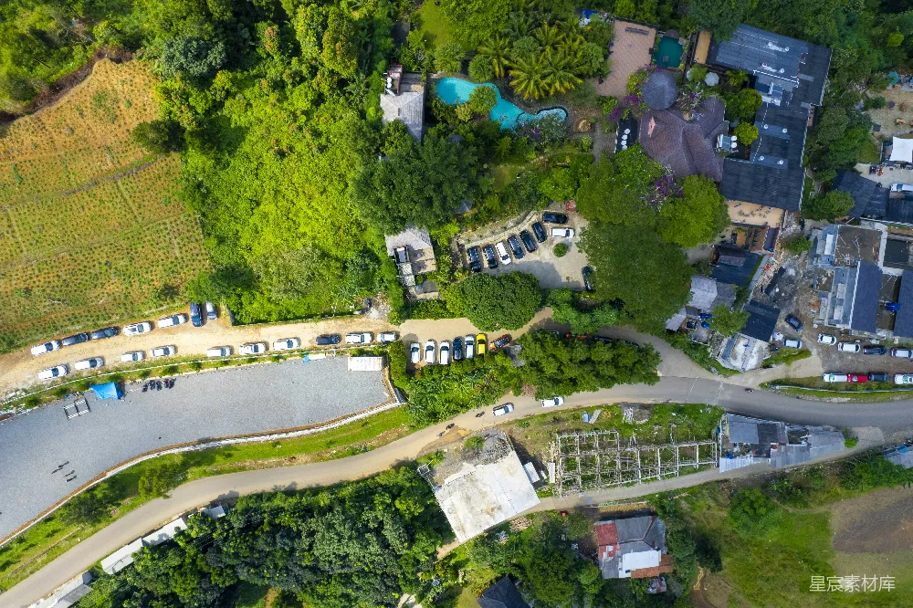 高清摄影  公园的高角度视图