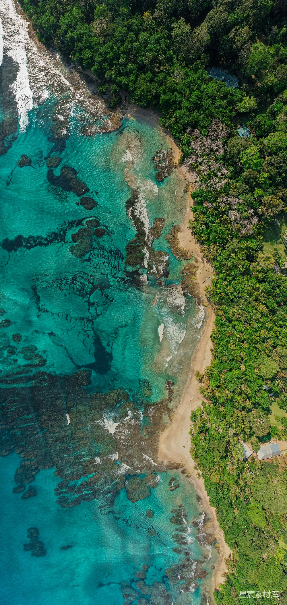 高清摄影 壁纸 海洋和陆地的空中俯瞰图