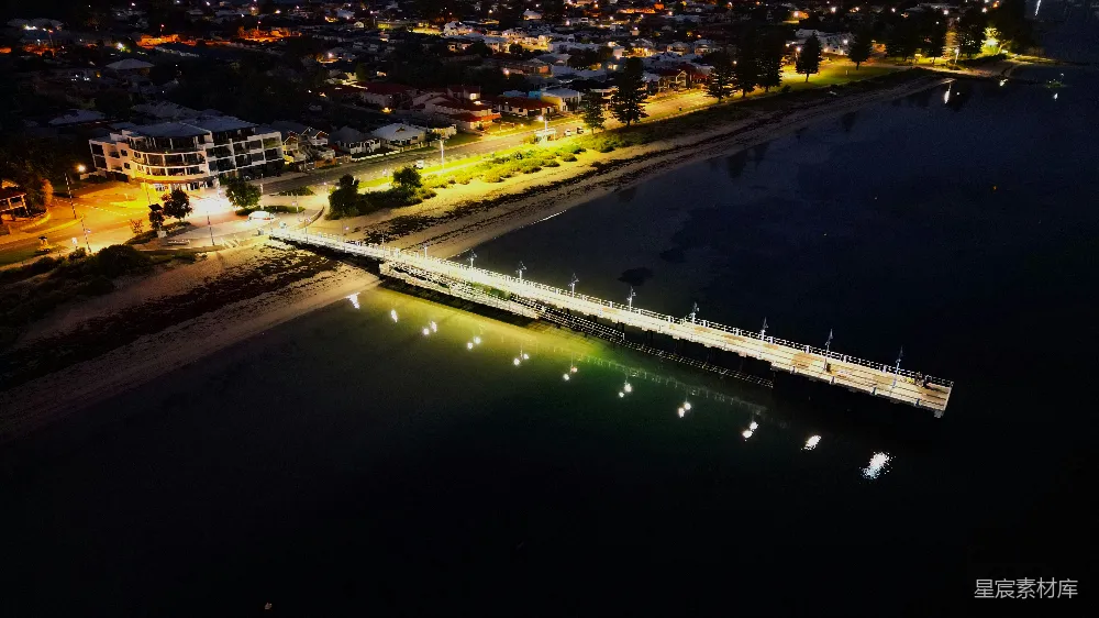 高清摄影  夜晚城市的空中俯瞰图