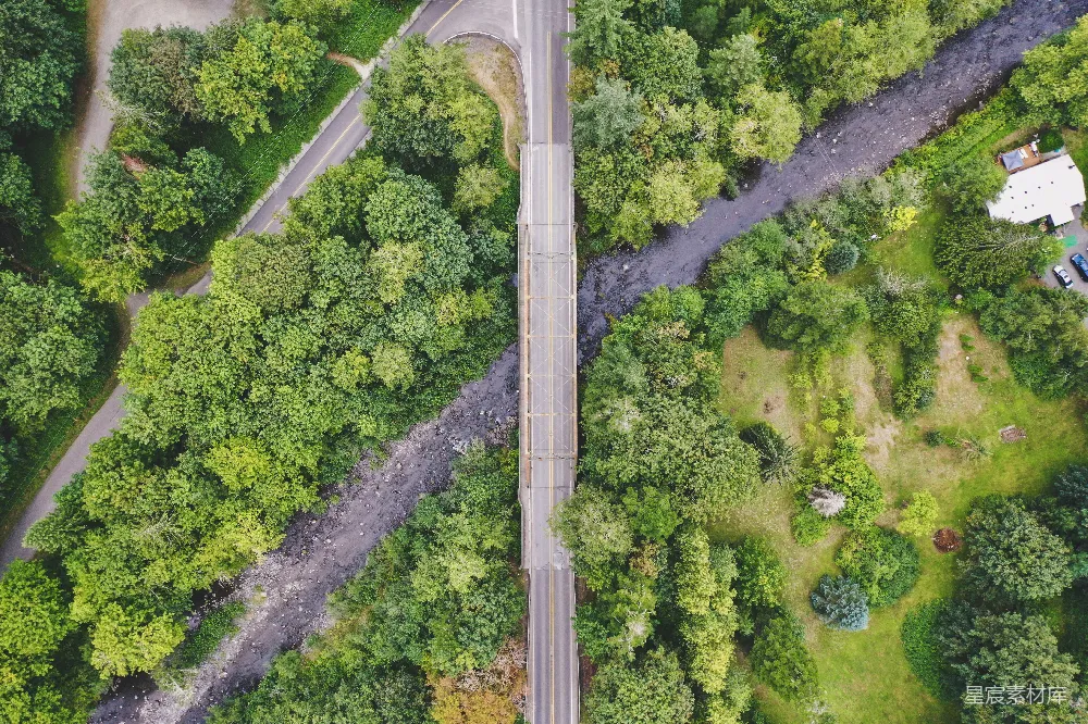 高清摄影  铺设好的道路俯瞰图