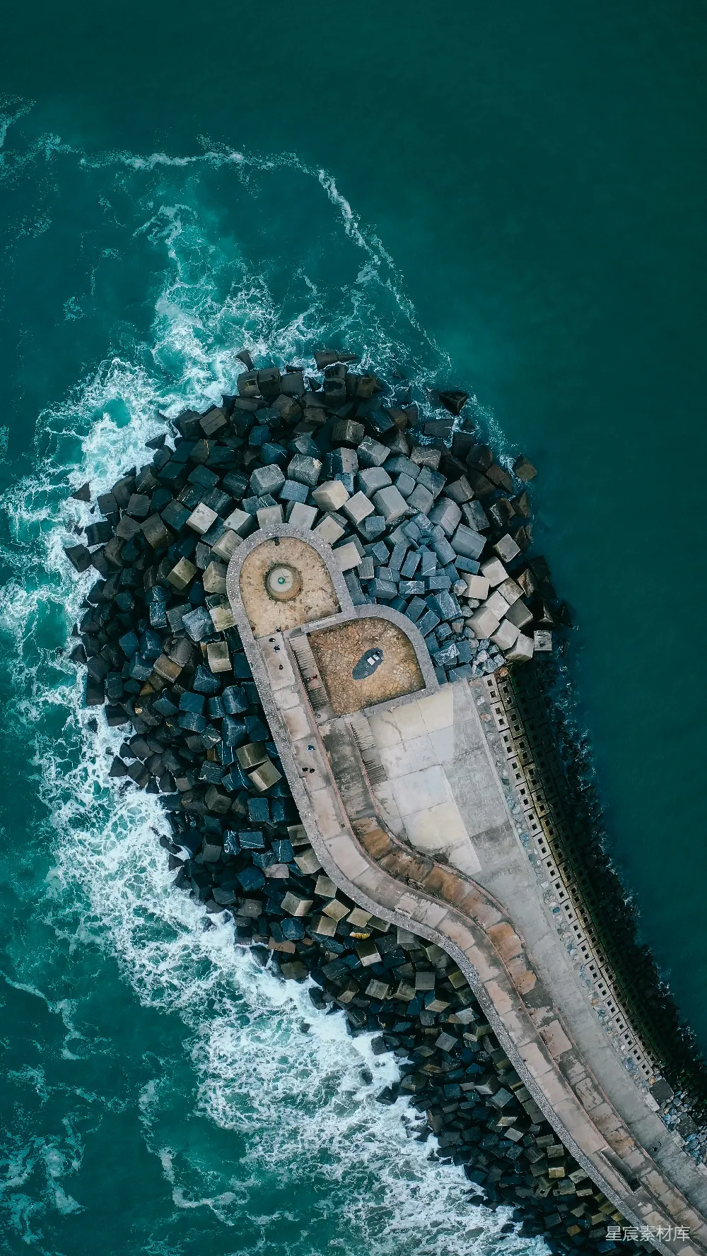 高清摄影  白天的水域俯瞰图