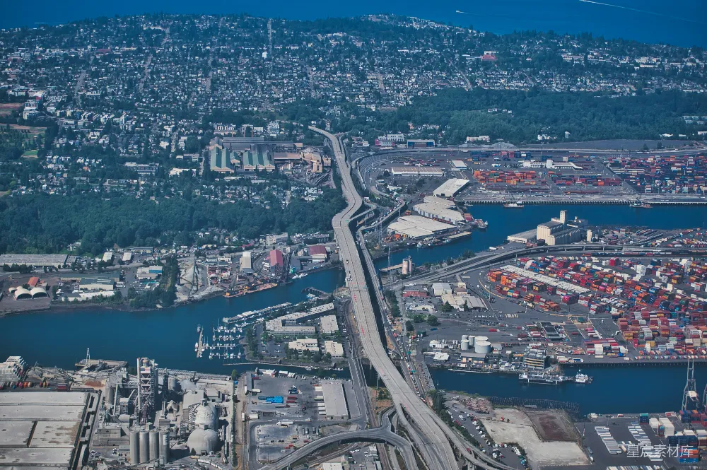 高清摄影  白天的城市建筑俯瞰图