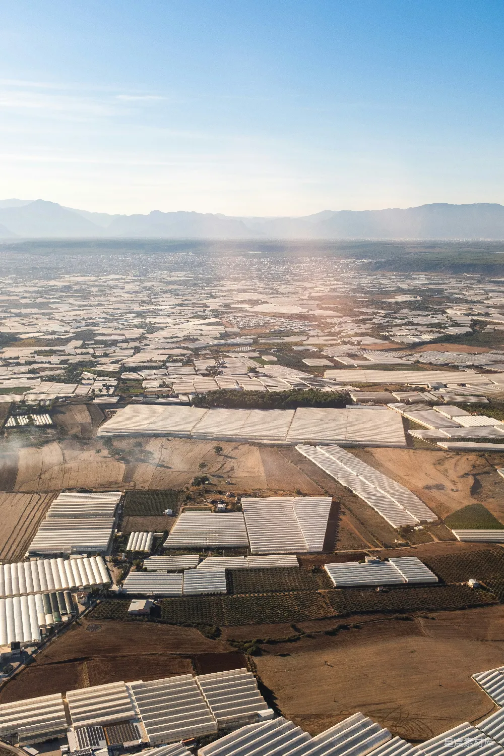 高清摄影  一个大型工业区的空中俯瞰图