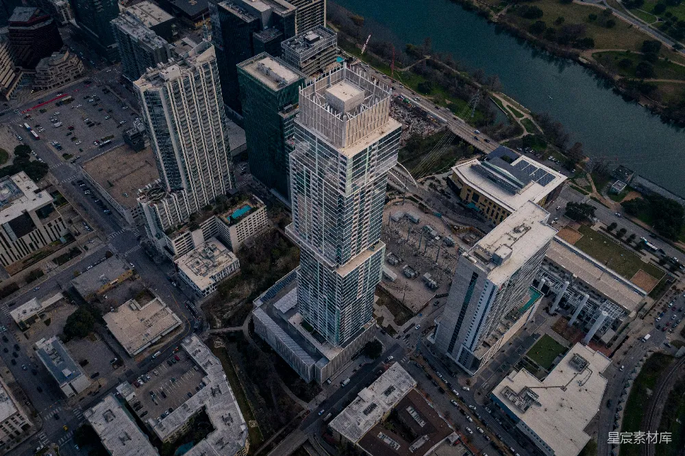 高清摄影  城市建筑的空中俯瞰图（白天拍摄）