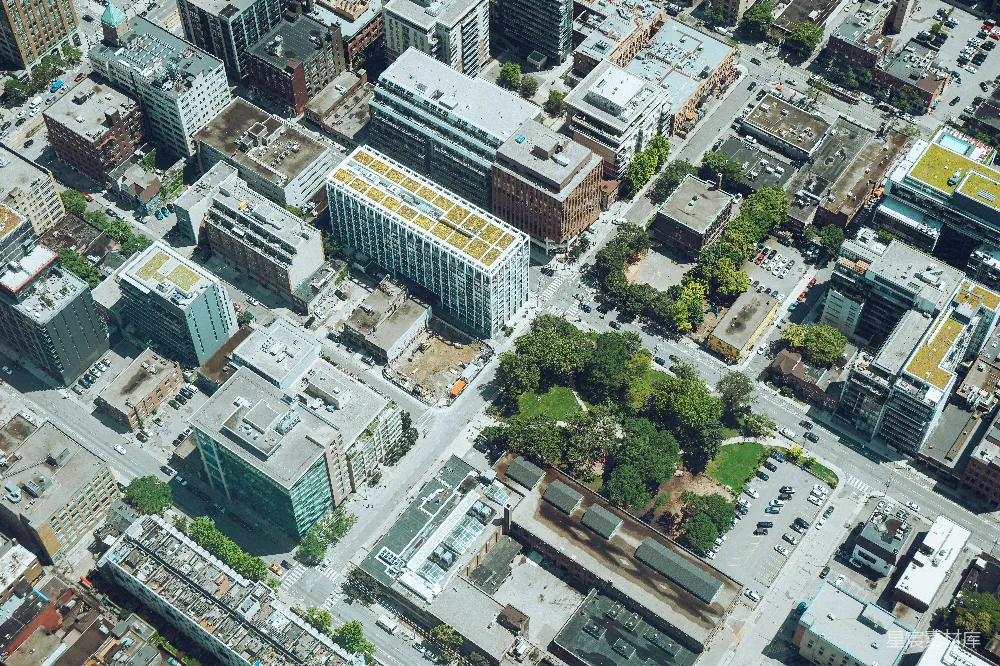 高清摄影  白天的城市建筑俯瞰图