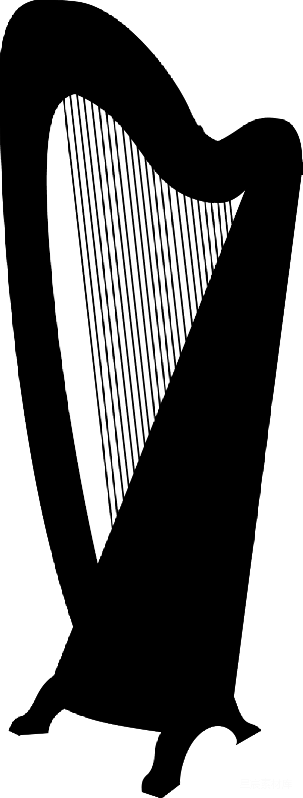 元素素材 元素 竖琴