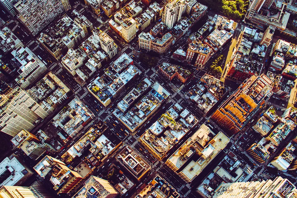 高清摄影  白天的城市建筑鸟瞰图