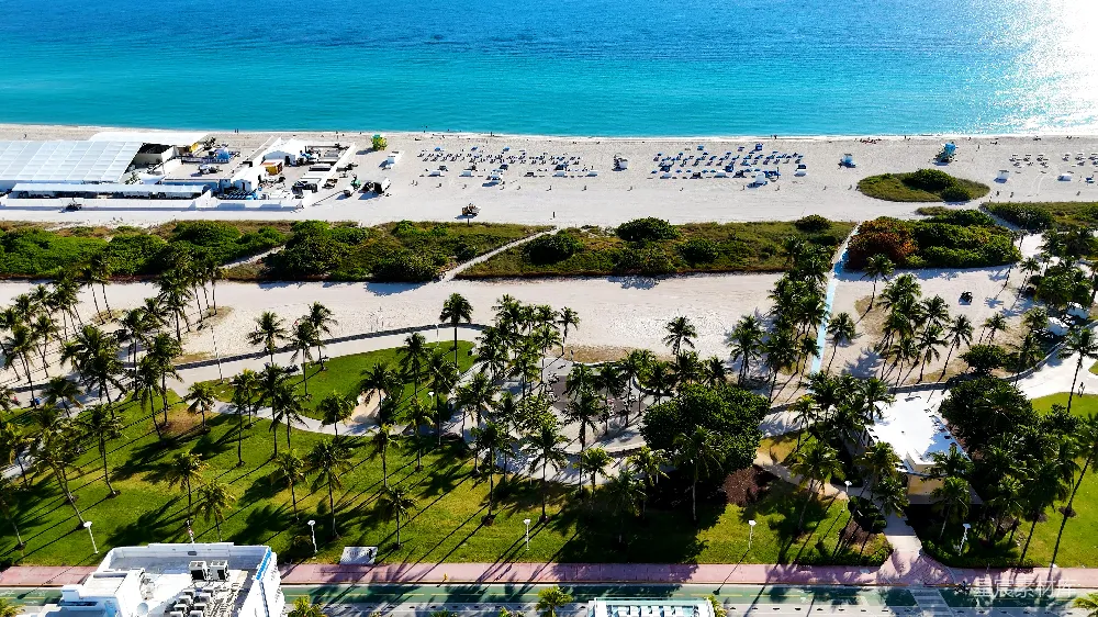 高清摄影  鸟瞰海滩和海洋的景象