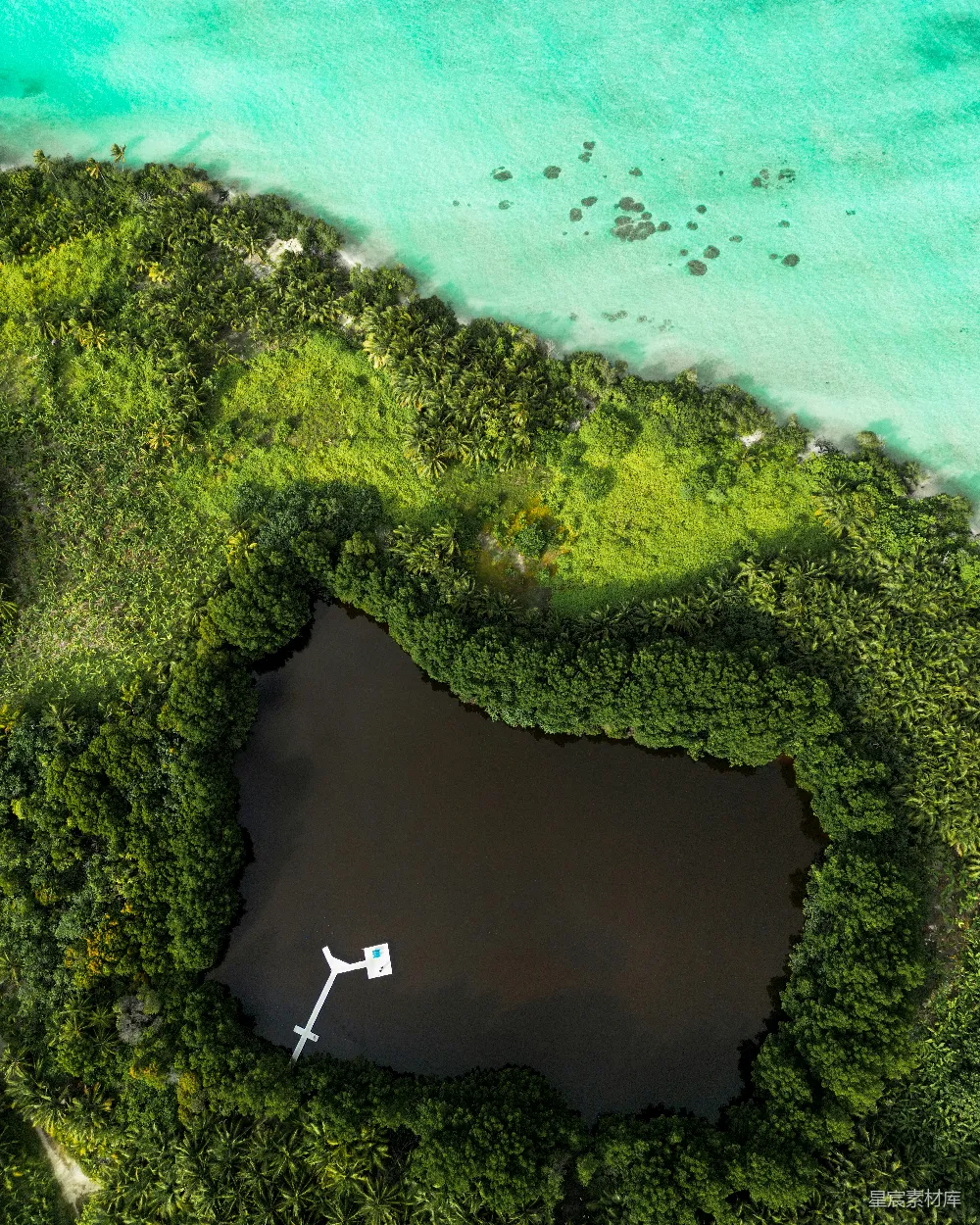 高清摄影  海滩的空中俯瞰图